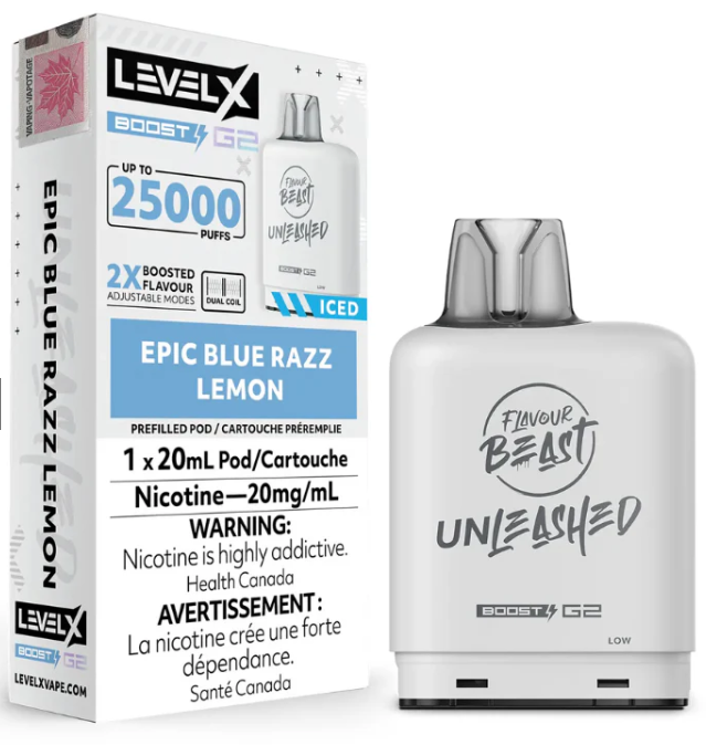 Level X Boost Unleashed Pod - Epic Blue Razz Lemon