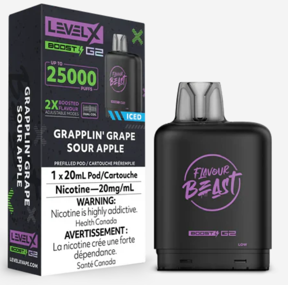 Level X Boost Pod - Grapplin Grape Sour Apple