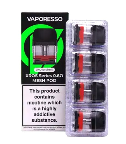 XROS Replacement Pod 4 Pck - 0.6 OHM
