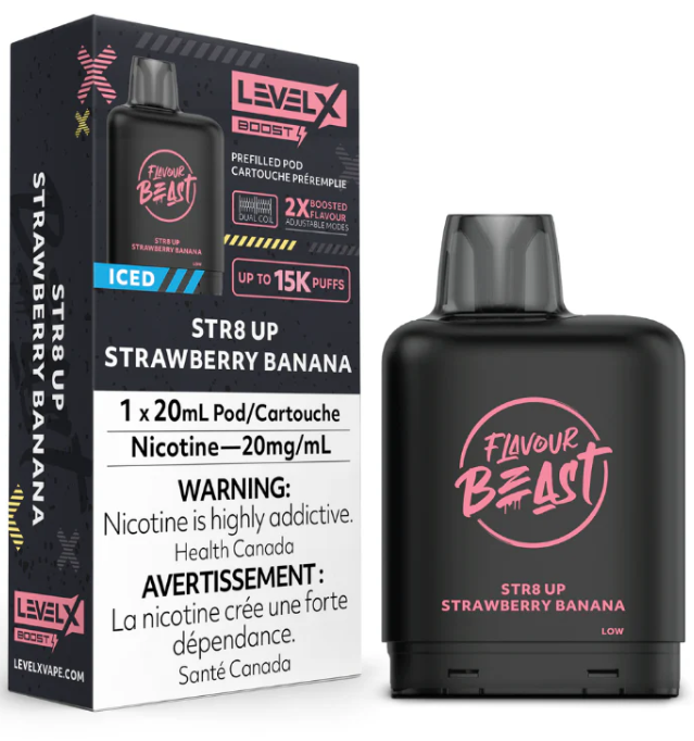 Level X Boost Pod - Str8 Up Strawberry Banana