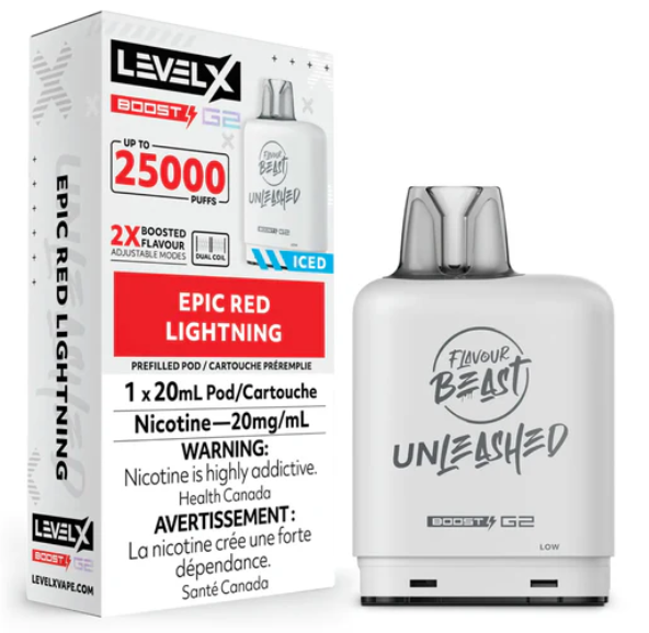 Level X Boost Unleashed Pod - Epic Red Lightening