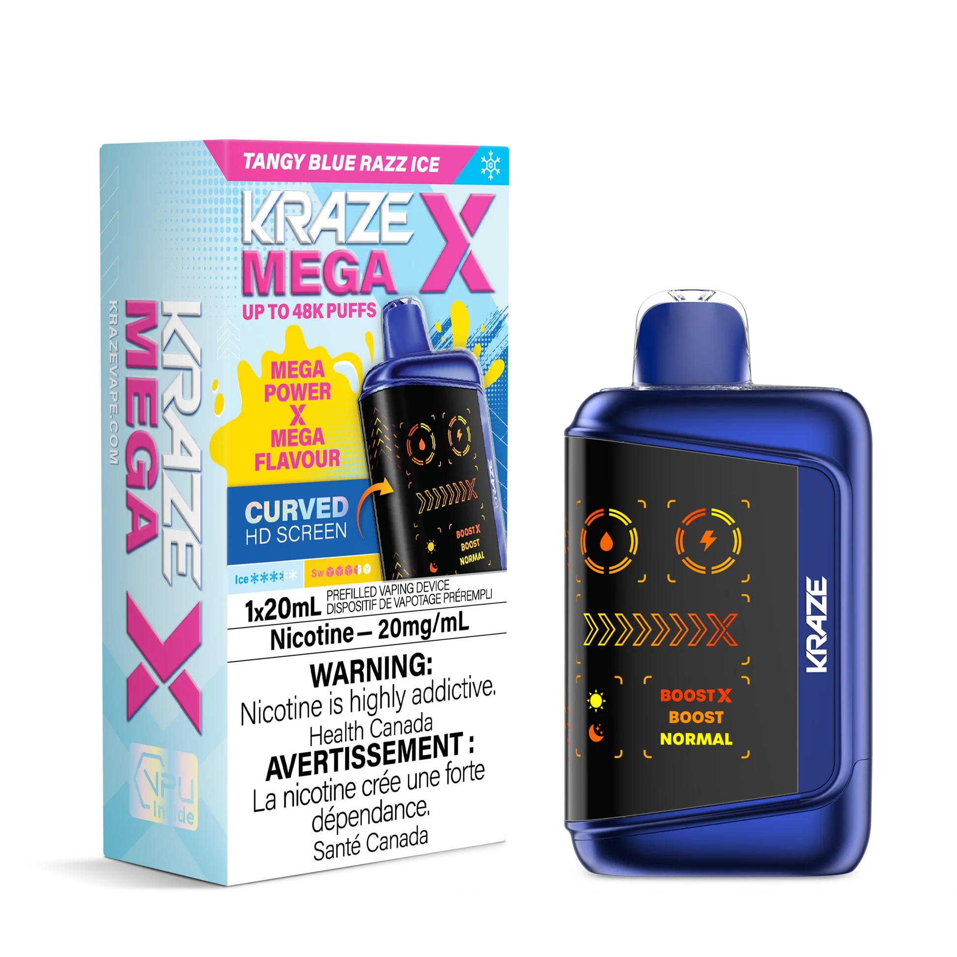Kraze Mega X - Tangy Blue Razz Ice