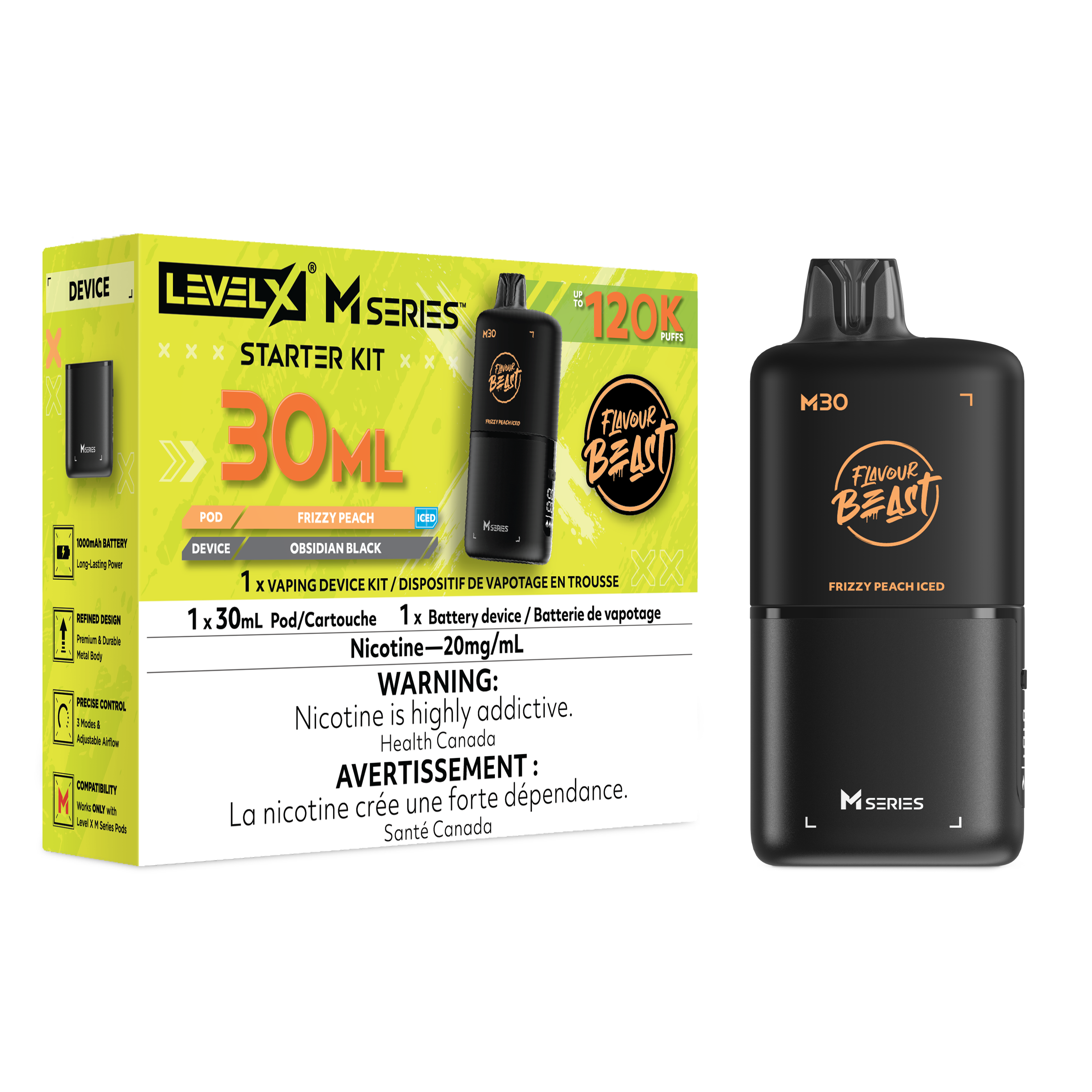 Level X M Series Starter Kit 30ml - Frizzy Peach Iced