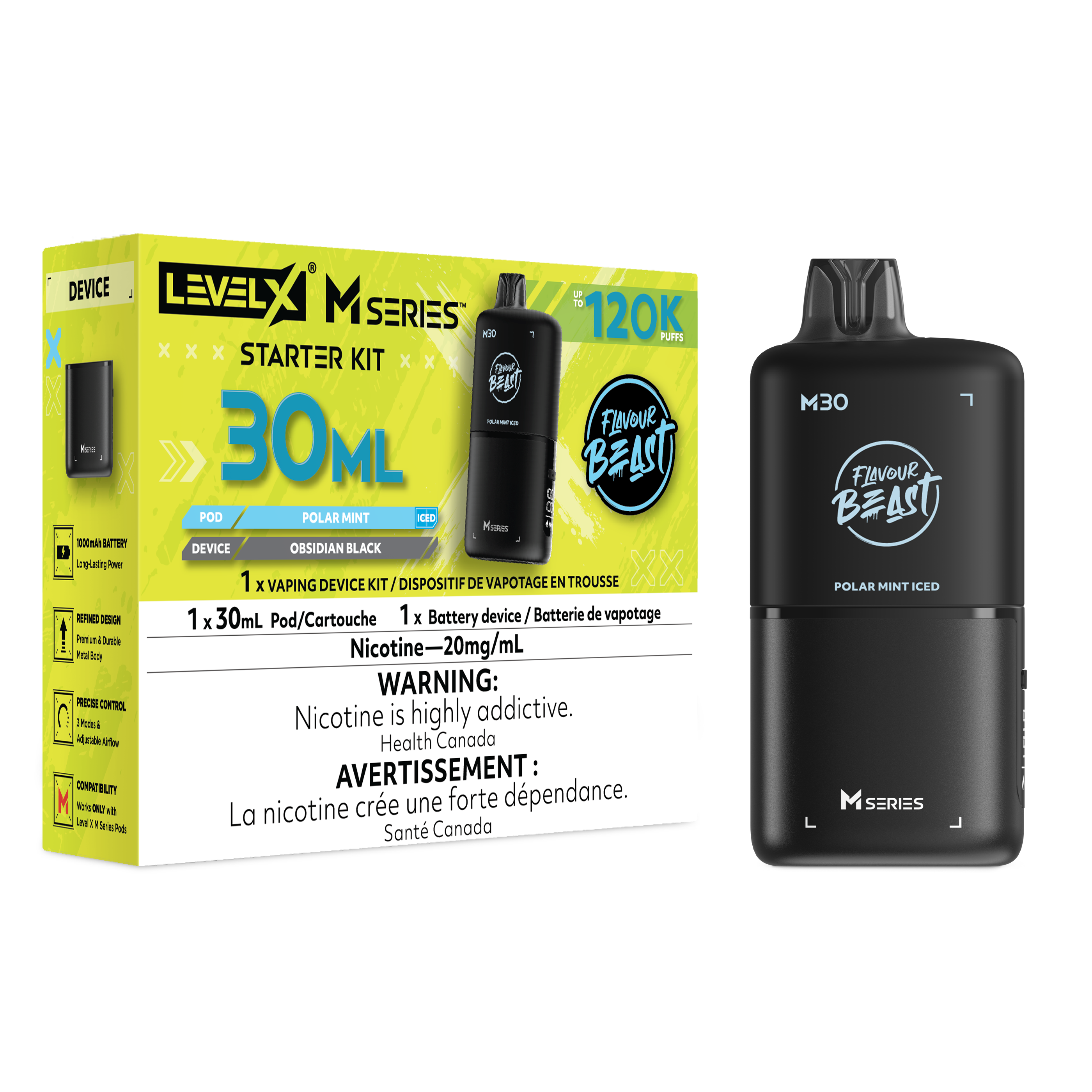 Level X M Series Starter Kit 30ml - Polar Mint Iced