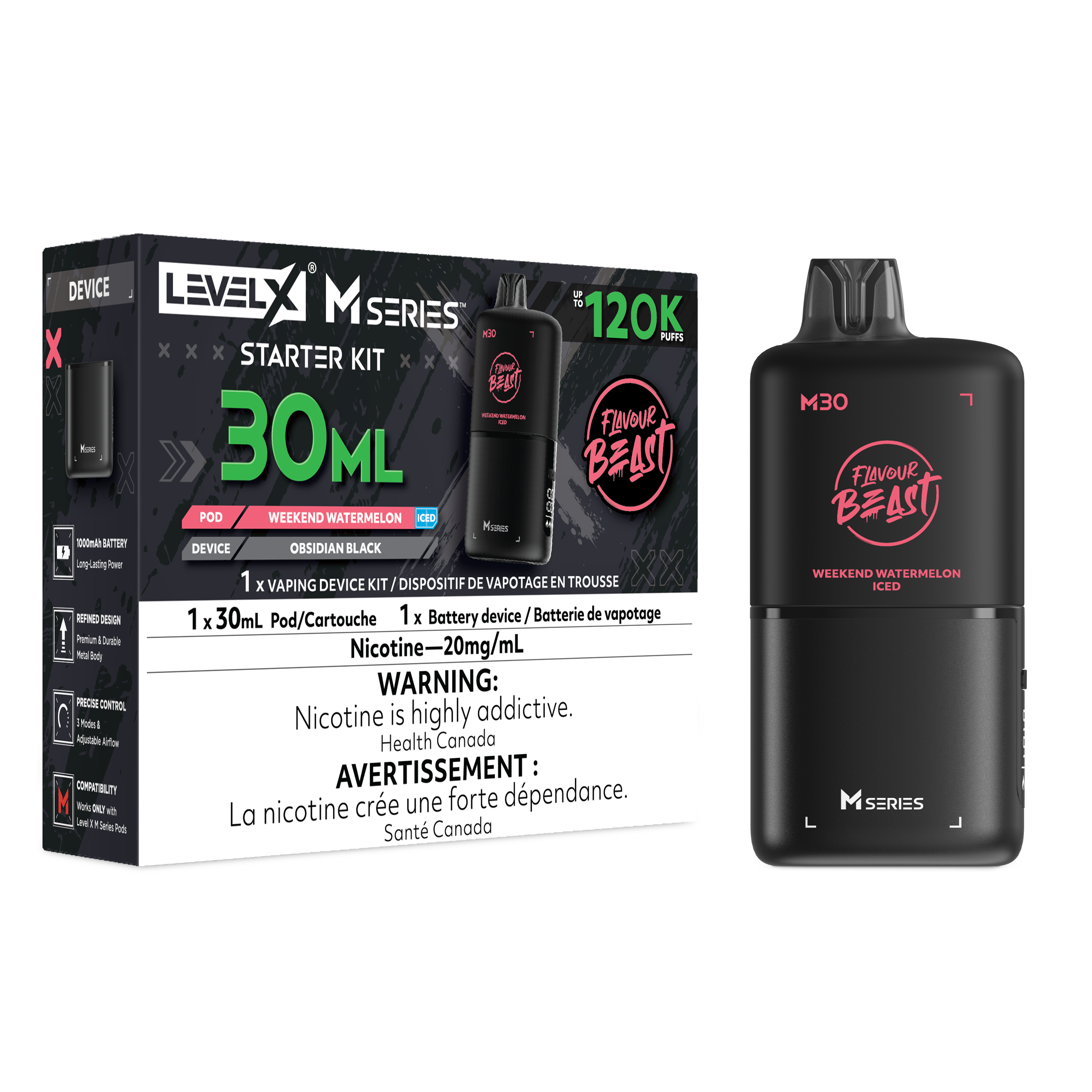 Level X M Series Starter Kit 30ml - Weekend Watermelon Iced