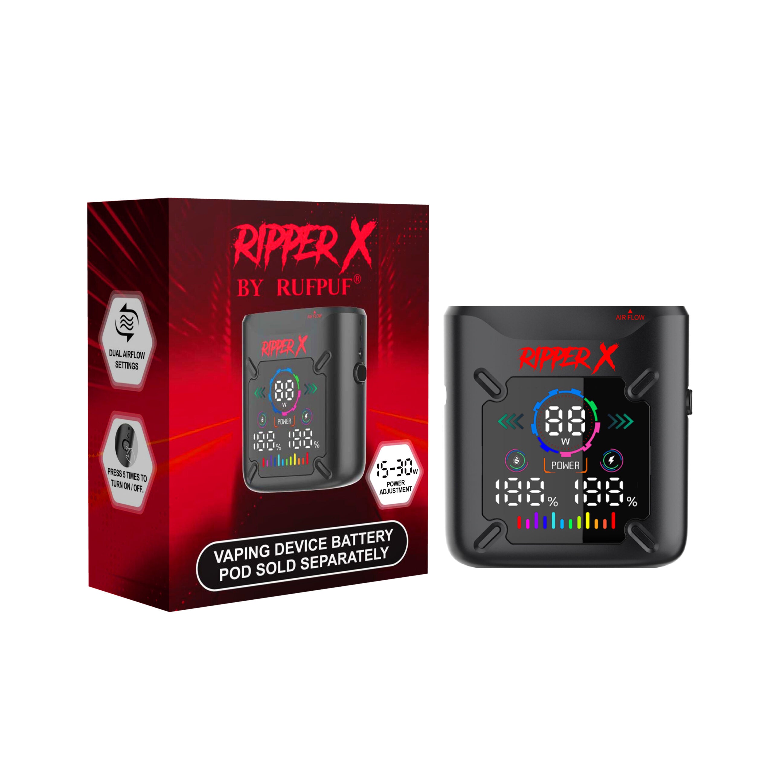 Ripper X Ultra Battery - Black and Red