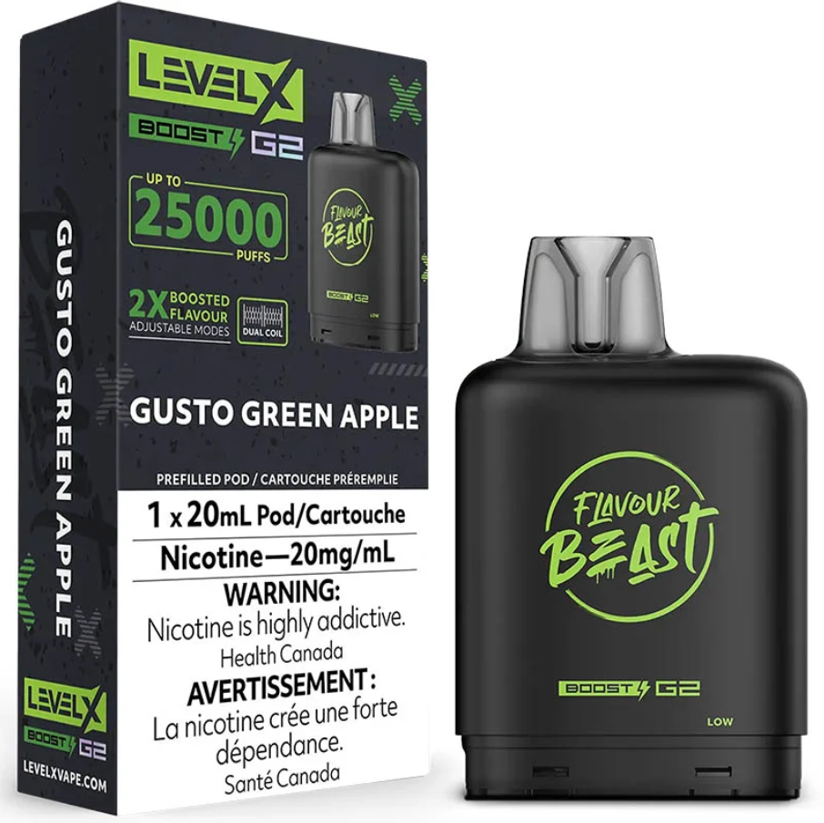 Level X Boost Pod - Gusto Green Apple