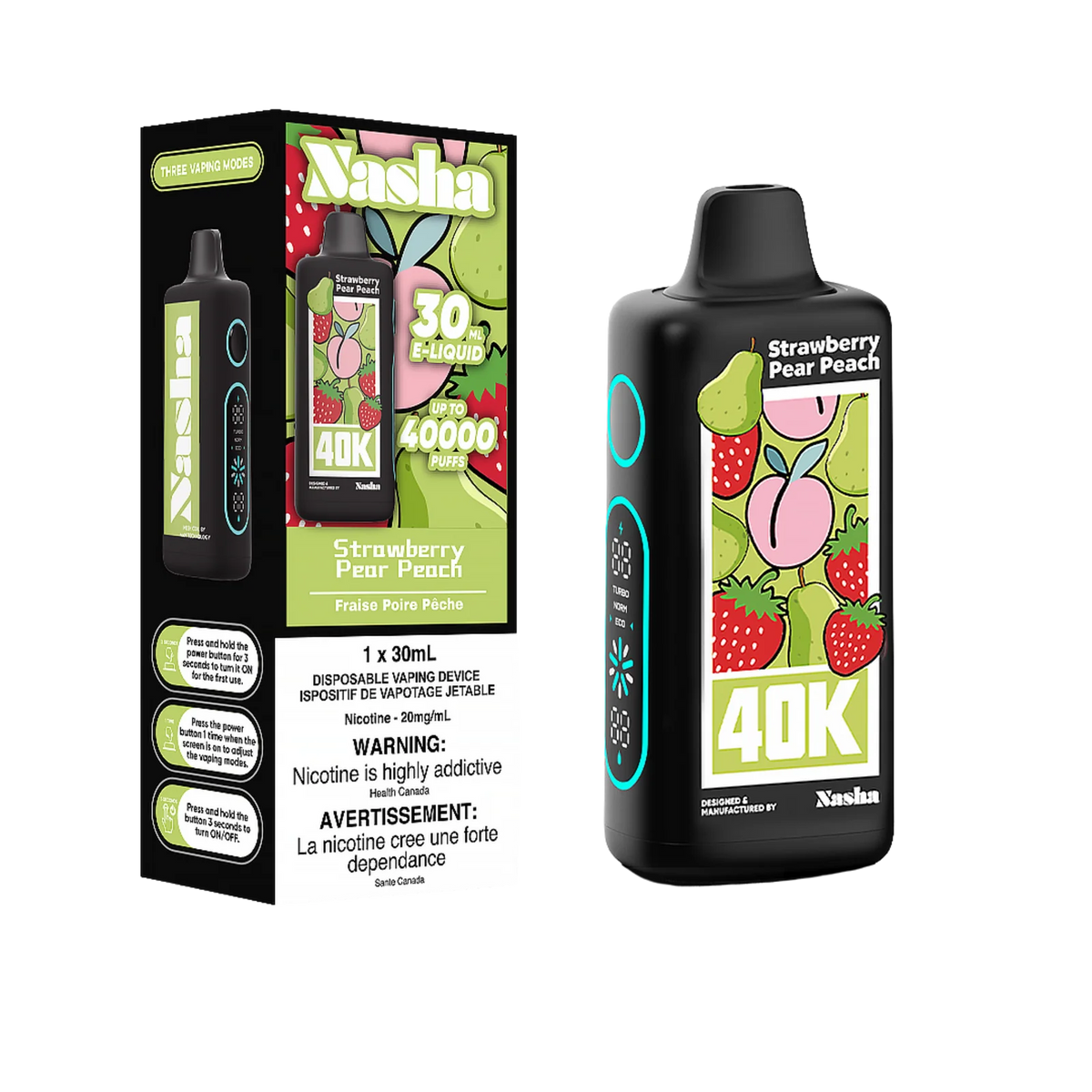 Strawberry Pear Peach 40K