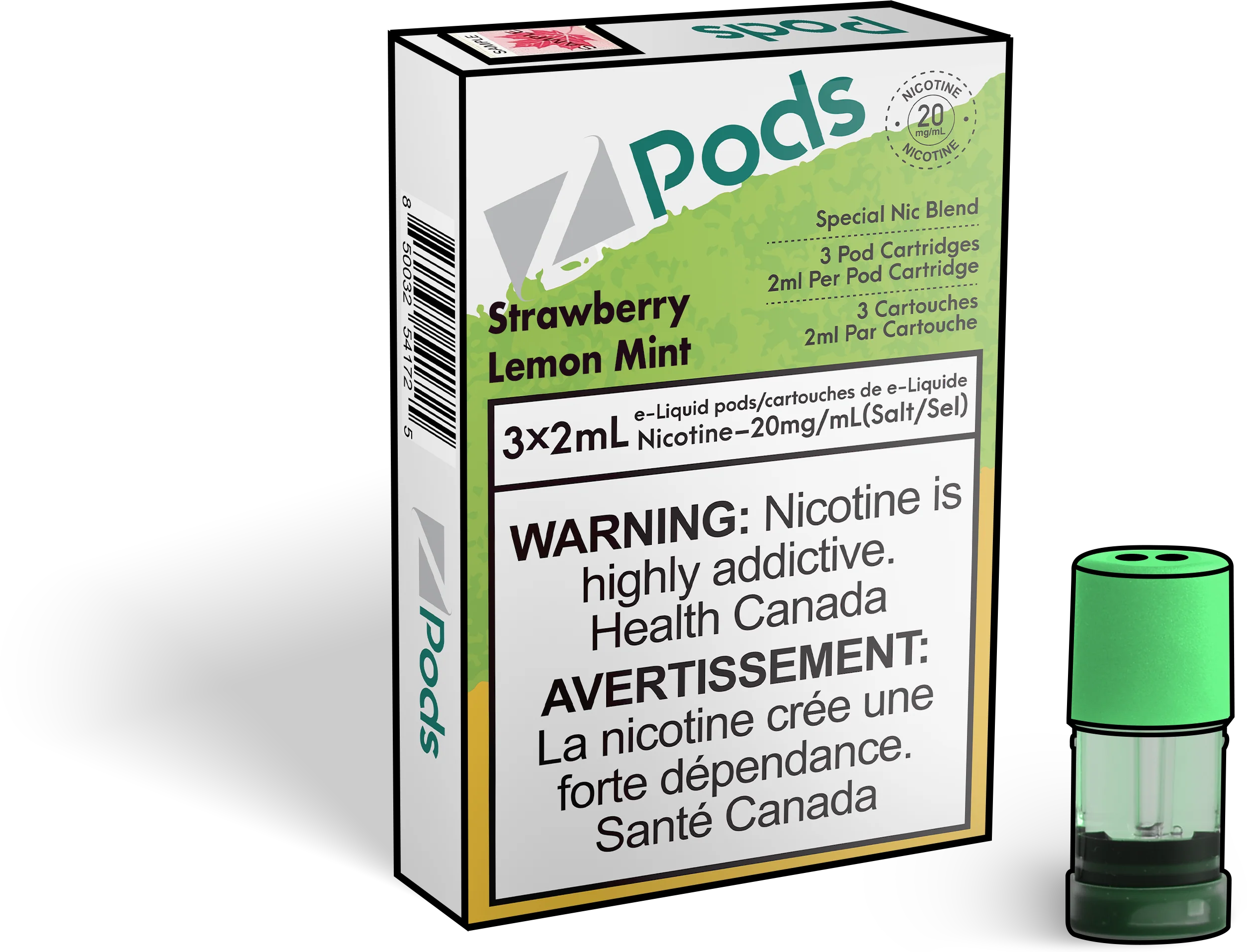 2ml Pod Pack - Strawberry Lemon Mint