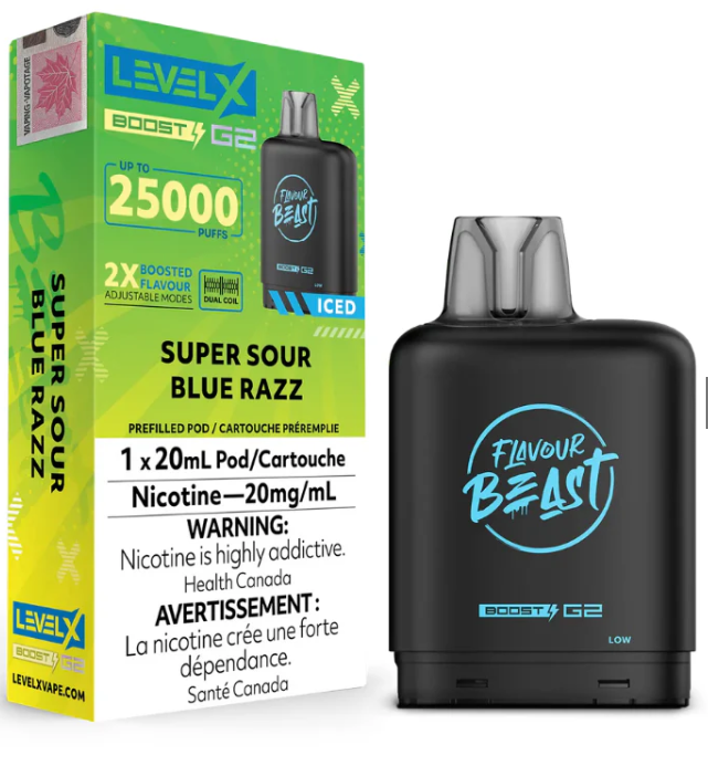 Level X Boost Pod - Super Sour Blue Razz