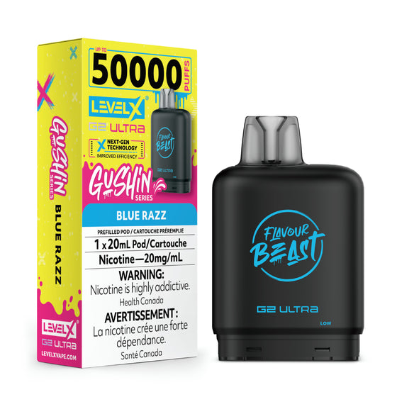 Level X G2 Ultra Pod - Gushin Blue Razz One Vape Level X G2 Ultra Pod - Gushin Blue Razz One Vape